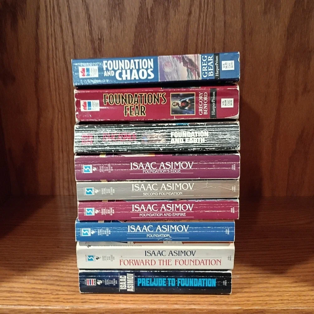 Isaac Asimov PB lot of 9 Foundation Books, Original 7 + 2 More